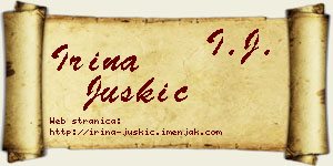 Irina Juškić vizit kartica